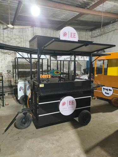 High Gloss Black Food Cart Image 2